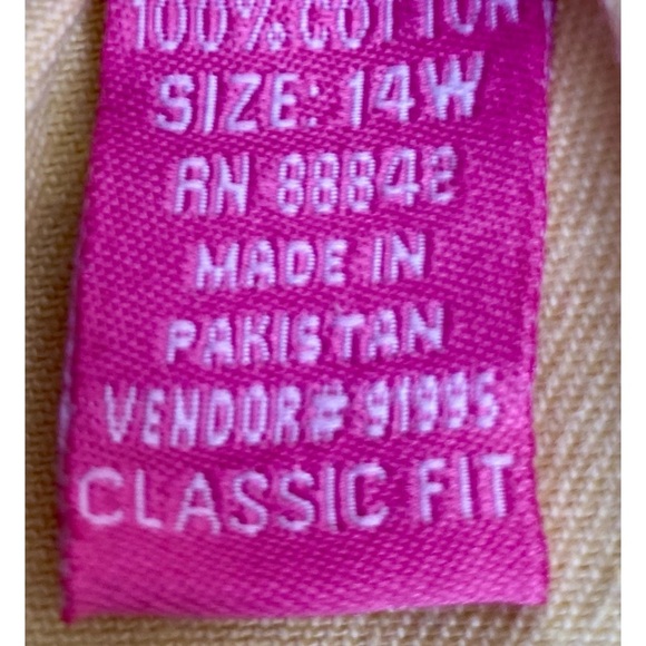 Woman Within Women’s Long Shorts Plus Sz 14W Bright Yellow Elastic Waist Pockets - Picture 7 of 8